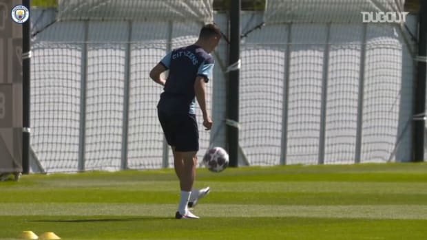 Man City put in final preparations ahead of Lyon